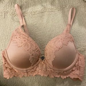 Aerie Day to Play Pink Push Up Lace Bra 32C